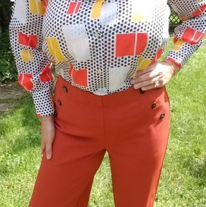 Vintage 1970's Polyester Women's Blouse